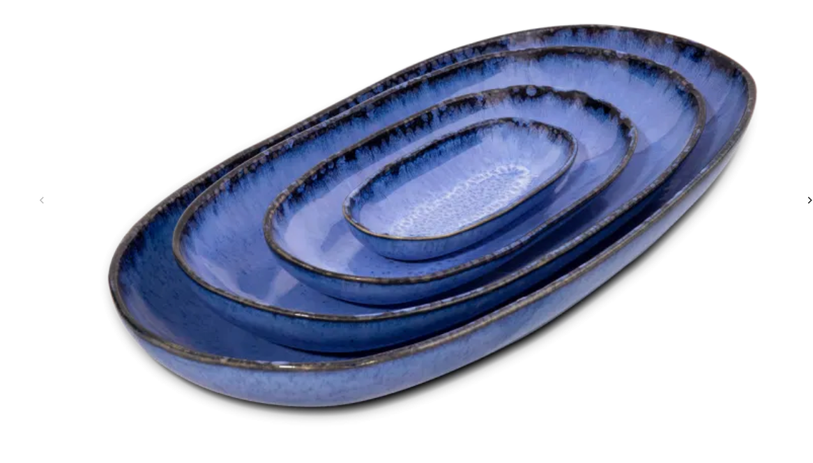 Servierplatten oval AMAZONIA (2er-Set) Blau 2