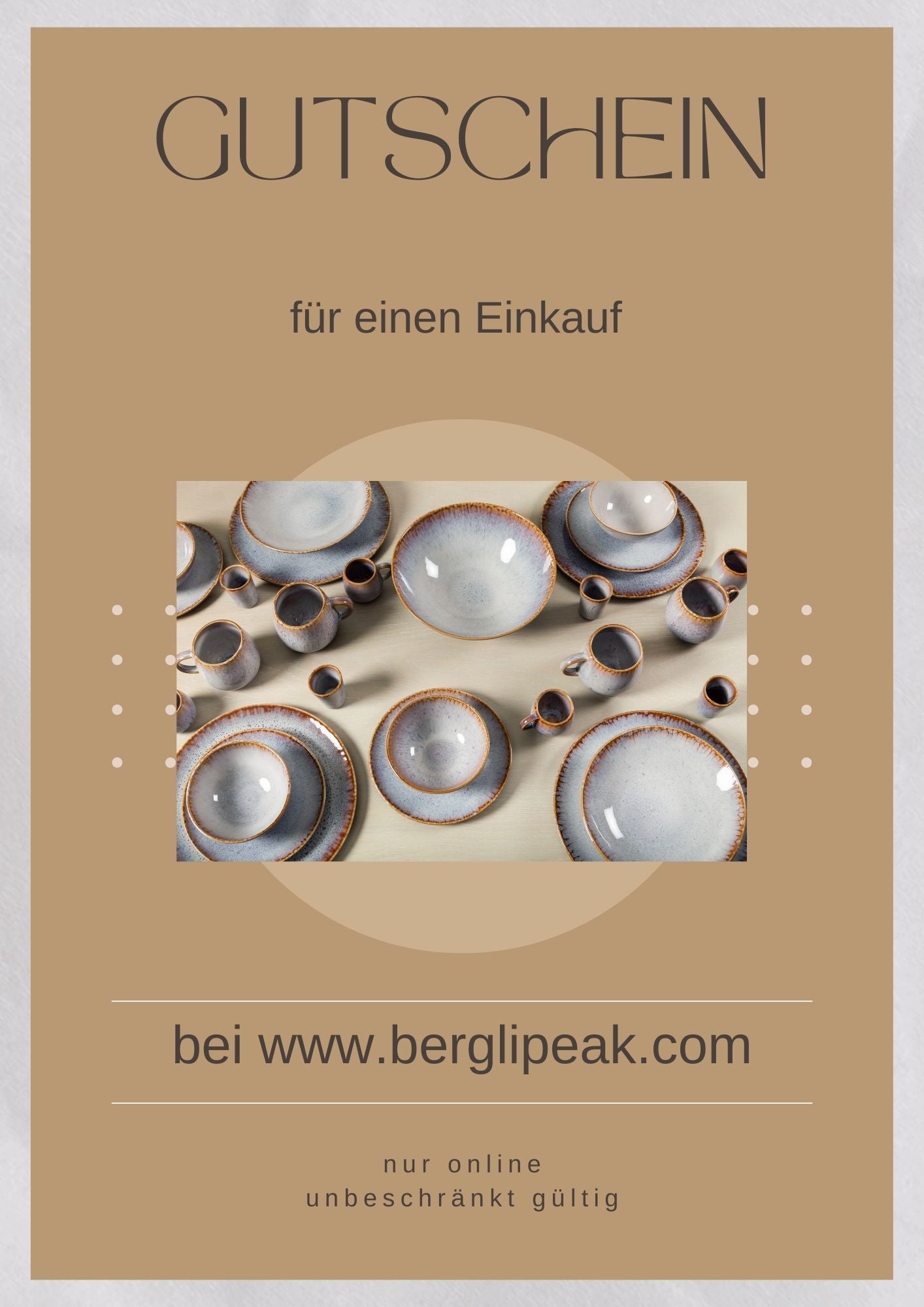 Geschenkgutschein für Bergli Peak Onlineshop