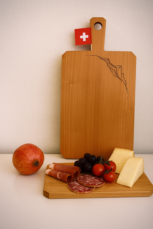 Holzbrett mit Griff Eiger Silhouette
