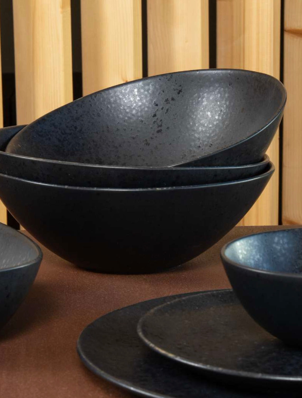 Müslischalen BLACK STONE (2er-Set) (Schwarz)