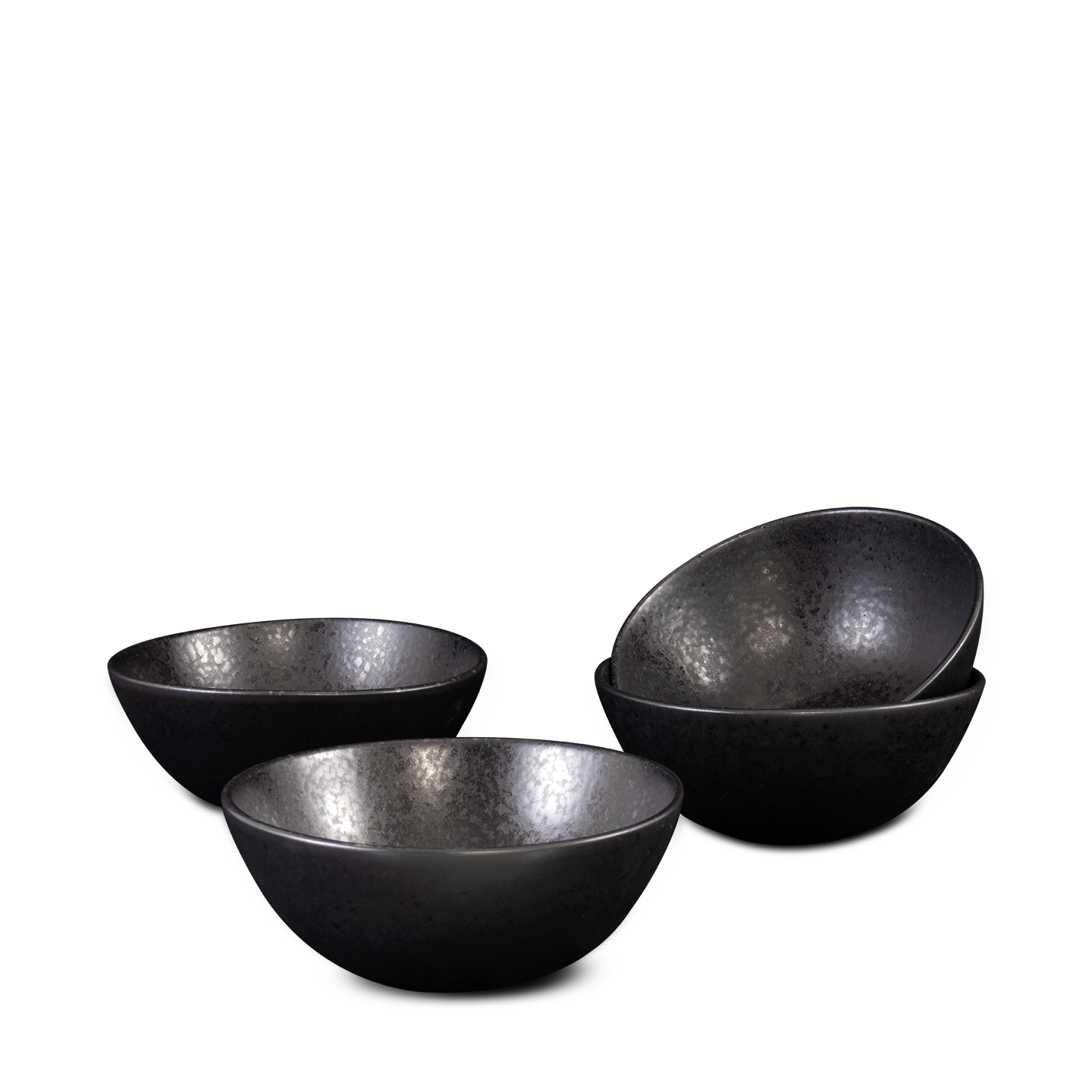 Müslischalen BLACK STONE (2er-Set) (Schwarz)