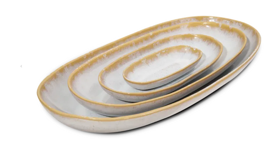 Servierplatten oval AMAZONIA (2er-Set) Weiss 2