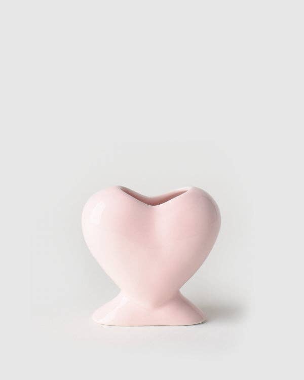 Vase in Rosa und Herzform 2